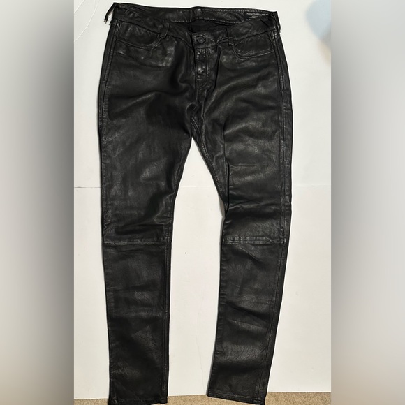 All Saints Leather Pants MAURITIUS Size 30